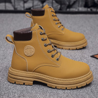大靴秋季男靴英伦高帮马丁靴男士皮靴复古百搭工装靴子