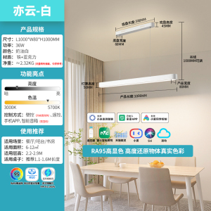 雷士照明三头餐吊灯现代简约创意个性饭厅灯北欧极简风中山灯具