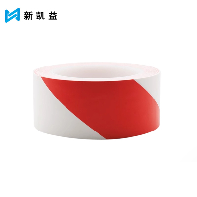 新凯益 警示胶带地板红白色PVC标识胶带 宽100mm 卷