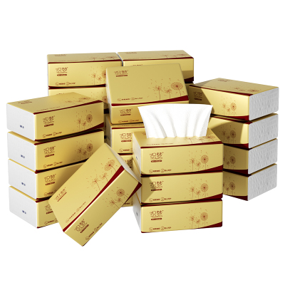 织梦 超韧可湿水抽取式纸面巾4层40抽*30包原生木浆抽纸纸巾实惠装餐巾纸家庭装纸抽卫生纸家用母婴可用 30包箱装