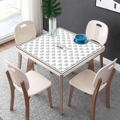 美帮汇现代简约桌布防水防油免洗方桌正方形桌子四方餐桌垫pvc茶几家用