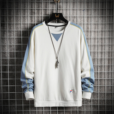 匡米葳(CONMEIVE)2020秋季运动卫衣时尚百搭休闲健身跑步衣服简约潮流圆领上衣男装E