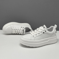 男生真皮厚底增高鞋百搭真皮板鞋男款潮鞋欧洲站男鞋透气休闲鞋男