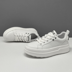 男生真皮厚底增高鞋百搭真皮板鞋男款潮鞋欧洲站男鞋透气休闲鞋男