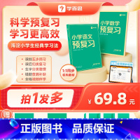 数学(人教版)+语文 六年级下 [正版]2024新版小学同步预复习语文数学下册预习寒假衔接阅读口算练字帖方法小学同步人教