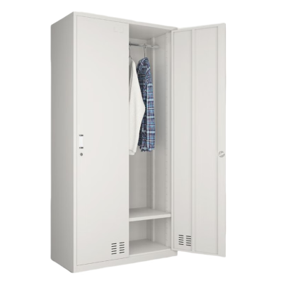东杉更衣柜 两门加厚衣柜铁皮柜 组
