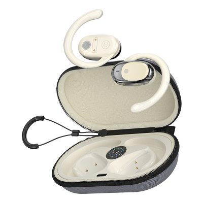 纽曼 [开放不入耳]骨传导概念舒适运动跑步耳夹式耳机JM05 至尊版奶茶色