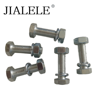 JIALELE 镀锌螺丝穿钉带帽组合件(M16*380)强度4.8 3个/套