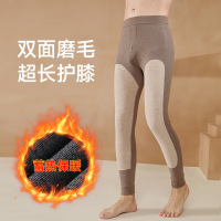 羊毛护膝男士保暖裤男裤加厚牙签条阳离子德绒秋裤男款打底裤秋冬_1