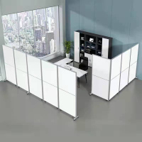 匡大 移动屏风组合式屏风办公屏风KDT621 白色3900*2800mm