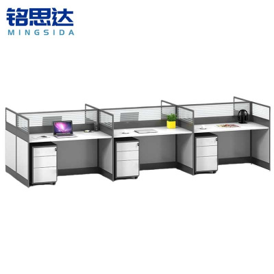 铭思达屏风工位王字型六人位套