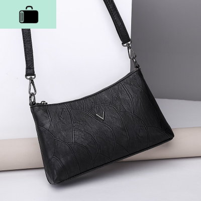 中老年人气质妈妈包包新款2020奶奶时尚软皮小号女士单肩斜挎女包NEW LAKE女斜挎包