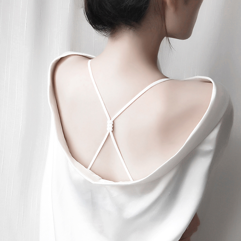 美背透明肩带隐形防滑内衣配件可外露文胸带子夏季性感胸罩带交叉