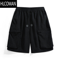HLCOMAN330斤特大码冰丝工装短裤男款夏季美式宽松加肥加大五分裤速干裤