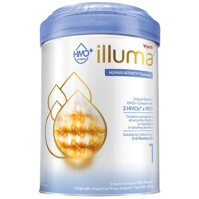 2罐装|惠氏(Wyeth)启赋IllumaHMO+婴幼儿奶粉850g1段