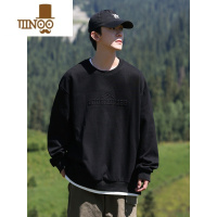 YANXU孤僻星球日系立体字母宽松圆领假套头卫衣男女款流行上衣外套