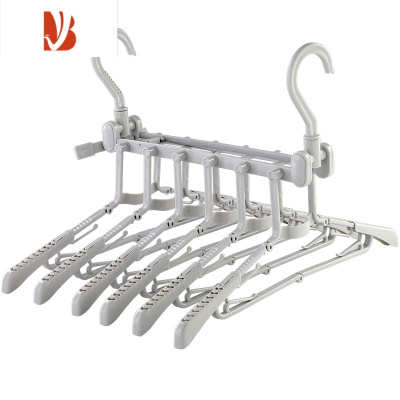 三维工匠多衣架收纳器衣架子挂衣服家用抖音魔术晾衣撑宿舍折叠挂钩