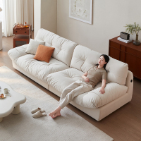 全友家居猫爪绒布沙发客厅家具简约现代云朵沙发大小户型布沙发