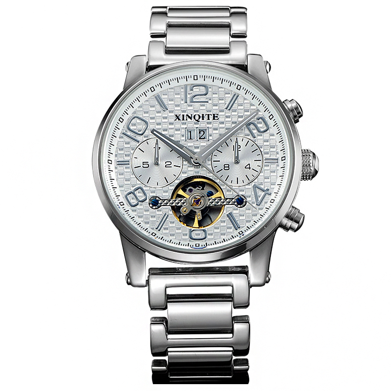 新奇特正品手表男士多功能军表运动自动机械表大表盘防水钢带皮带时尚