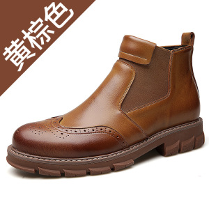马丁靴男2023新款男士休闲加绒保暖棉靴时尚潮流切尔西靴真皮靴子