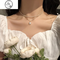 JiMichoker轻奢小众复古ins高级双层珍珠项链女潮锁骨链颈带脖子饰品