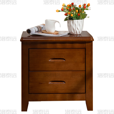 洛泰远 床头柜胡桃色床边收纳储物柜