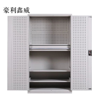 豪利鑫威工具柜加厚铁皮储物柜工厂车间用带抽屉汽修多功能收纳柜通门内一抽柜灰白色