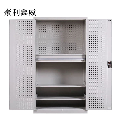 豪利鑫威工具柜加厚铁皮储物柜工厂车间用带抽屉汽修多功能收纳柜通门内一抽柜灰白色