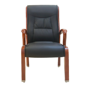 鸿业盛大(HONG YE SHENG DA)FS-D305 办公家具会议椅洽谈椅皮办公椅电脑椅领导椅子黑色牛皮 黑色