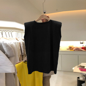 纯色圆领外穿无袖T恤女夏宽松打底衫显瘦休闲背心上衣服韩国女装