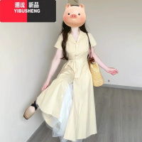 YIBUSHENG法式温柔风衬衫连衣裙子女装季2024新款气质高级感收腰显瘦长裙