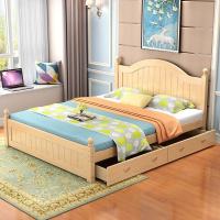 1.8米床简约现代主卧实木床1.5米双人床1.2米经济型单人床欧式床