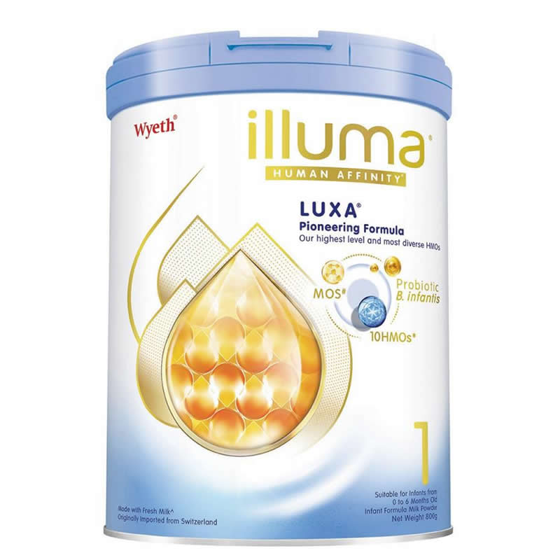 原装进口惠氏香港港版惠氏启赋未来6HMO+低聚糖婴儿配方奶粉1段(0-6个月)850g