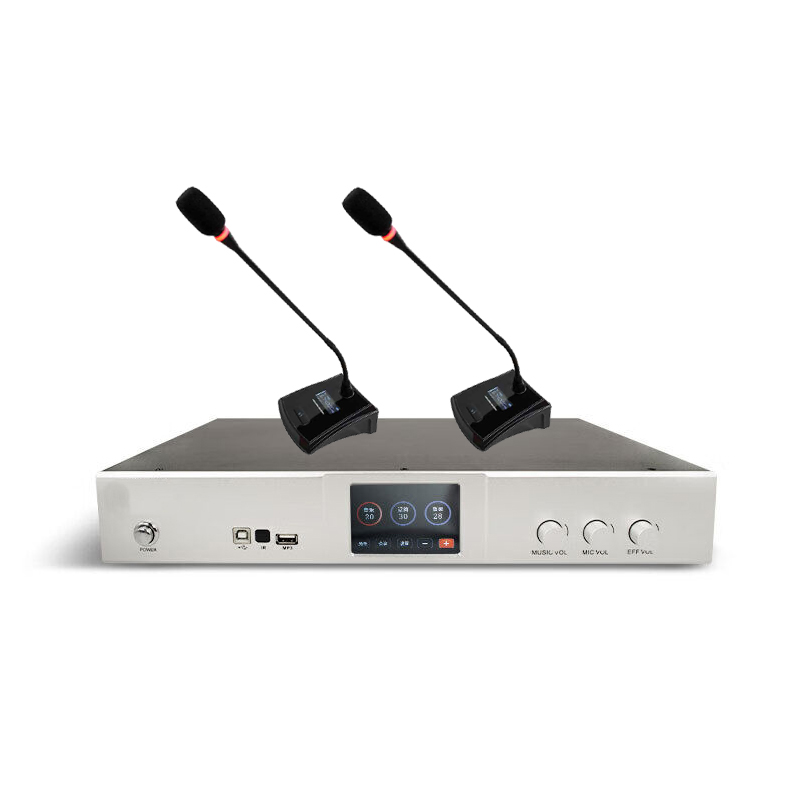 启诺QN-KA400 多功能功放麦克风 会议扩声话筒设备 黑色 台