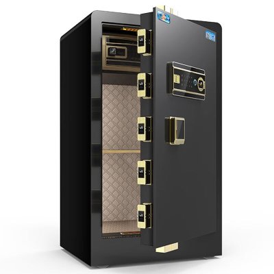 虎牌 保险柜 家用办公小型指纹密码WiFi保险箱全钢防盗可入墙财务专用保密保管柜 博瑞系列80cm 钢琴黑