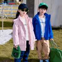 [福利]铅笔俱乐部冬新款男童冲锋衣女童加厚中长款羽绒服外套两件套