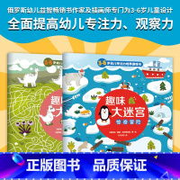 [正版]趣味大迷宫全2册儿童经典趣味情景大迷宫俄罗斯幼儿益智书作家及插画师专门为3-6岁提高儿童专注力观察力有趣绘本书籍