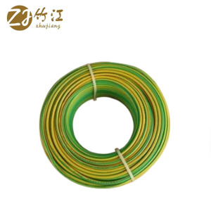 竹江 阻燃电源线黄绿色 ZR-RVV7*0.52-450/750V 米