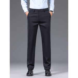 锦纶羊毛混纺大码男装高档轻奢商务日常上班通勤弹力如意腰休闲裤