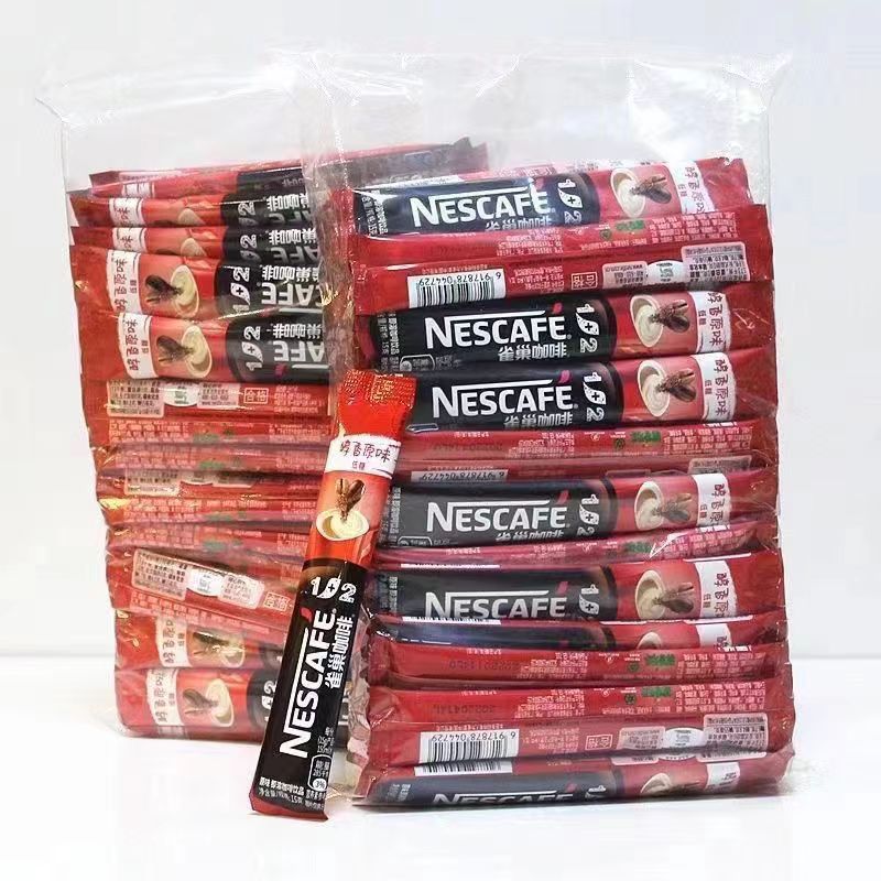 雀巢速溶咖啡(1+2原味三合一低糖速溶咖啡粉)15g*100条/盒 新老包装交替发货