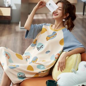 睡裙女夏季短袖连衣裙韩版清新学生可爱夏天宽松家居服