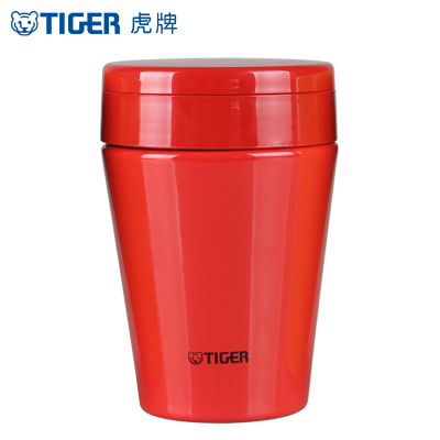 虎牌(tiger)焖烧杯保温杯女不锈钢汤罐380ML大肚杯子MCC-B38C番茄红（RS）