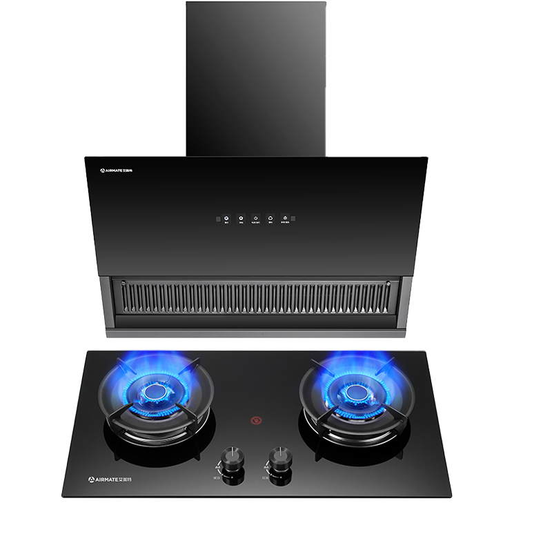 艾美特AY336C大吸力侧吸油烟机+AZ63K嵌入式燃气灶具液化气