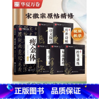 [正版]宋徽宗瘦金体一本通 5册装 字帖硬笔教程5本套 练字帖成人钢笔千字文书写技巧临摹书法男女临慕字帖毛笔描红控笔训练