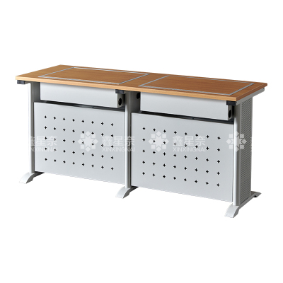 鑫星奈XXN4012408 隐藏式翻转电脑桌培训桌教室机房多媒体学习桌办公桌A款双人位