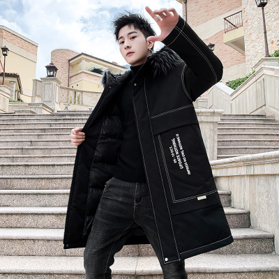 NEWLAKE中长款棉衣男冬季青少年加厚外套潮流高中学生羽绒棉服冬天棉袄子棉衣