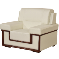 迈亚贵宾接待会议沙发办公室会客商务现代单人布艺沙发茶几组合