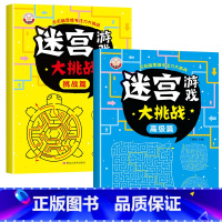 2册[高级篇+挑战篇]迷宫游戏 [正版]抖音同款儿童迷宫专注力训练益智类玩具走迷宫思维游戏训练书3--8岁智力开发动脑智