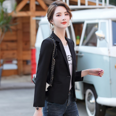 语娄白色小西装外套女短款小个子气质修身2020新款职业女士西服上衣秋2021西装