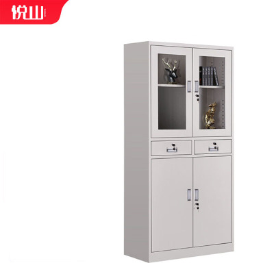 悦山办公文件柜资料柜档案柜特厚铁皮柜子中二斗柜YSOA1FO09-08HB